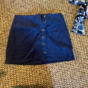 Navy blue corduroy skirt